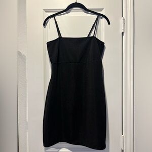 Lucca Couture Black Adjustable Spaghetti-Strap Mini Bodycon Dress Sz M